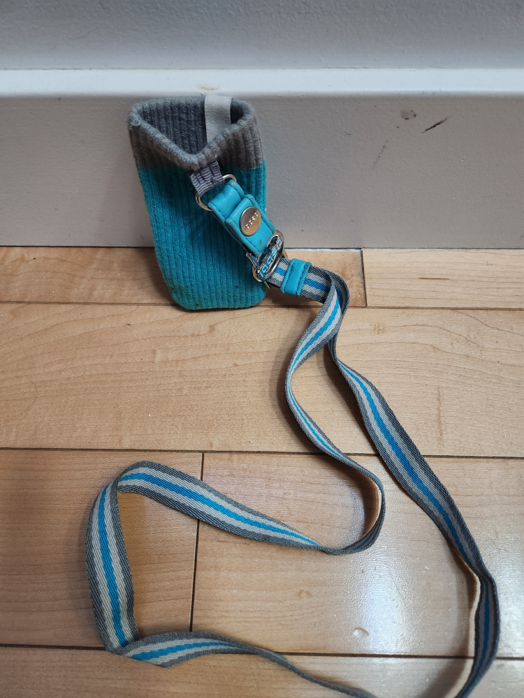 Debbi Blue/Grey Sock Bag With Lanyard - photo 2