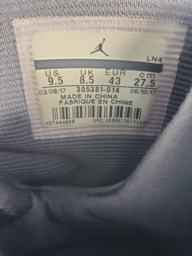 Men’s Jordan 8 Retro Cool Grey 305381-014 Size 9.5 image indicator(5)