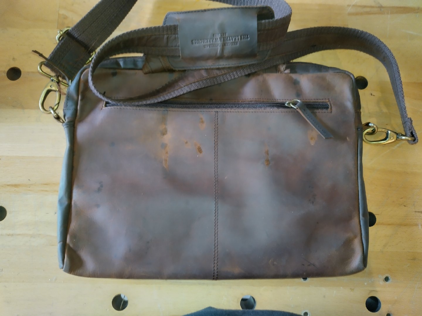 Leather Warehouse Brown Leather Messenger Bag - photo 3