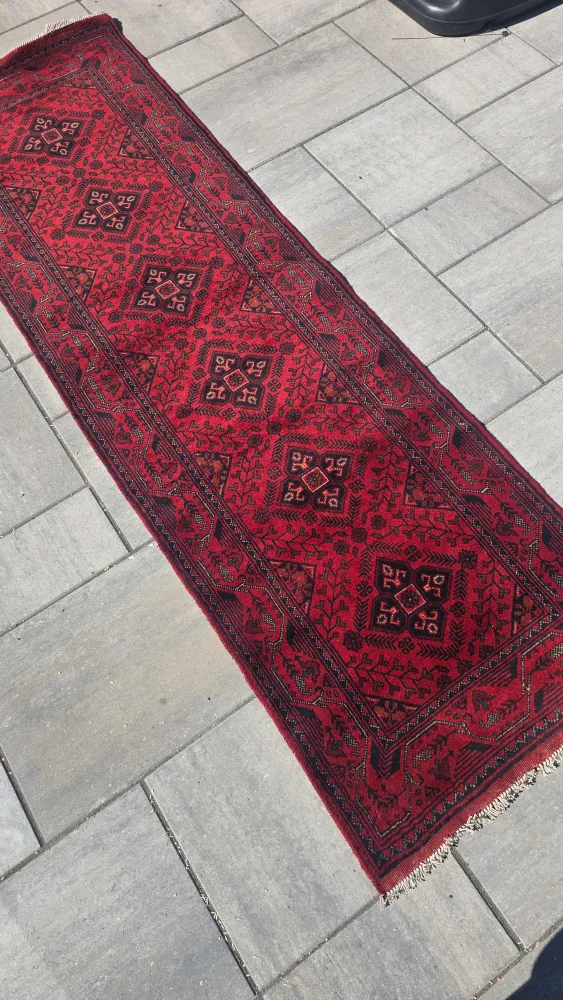 Red Patterned Hallway Runner Rug image indicator(2)