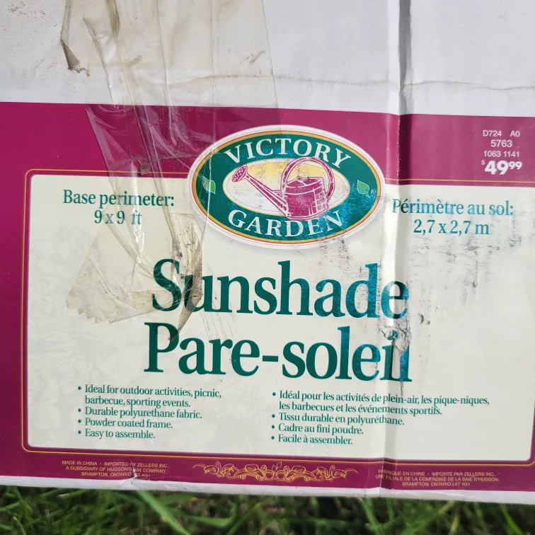 Victory Garden Sunshade 9x9 ft image indicator(3)