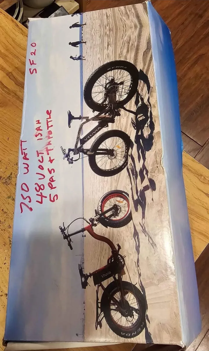 VTUVIA SF20 20" Step-Thru Folding Fat Tire Electric Bike image indicator(4)