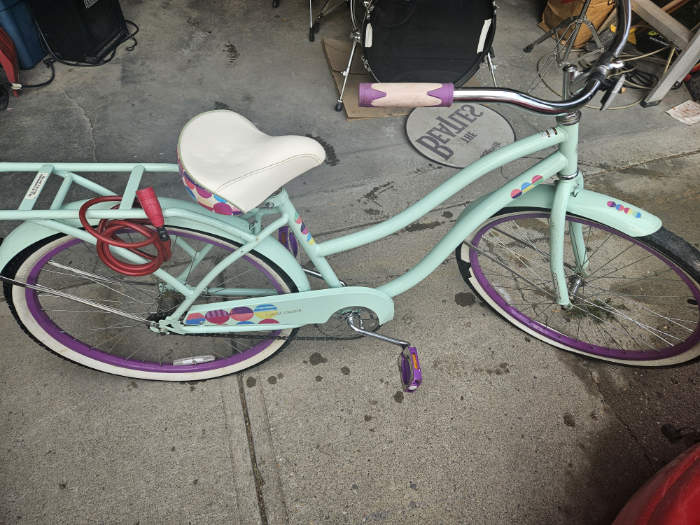 Light Blue Cruiser Bike