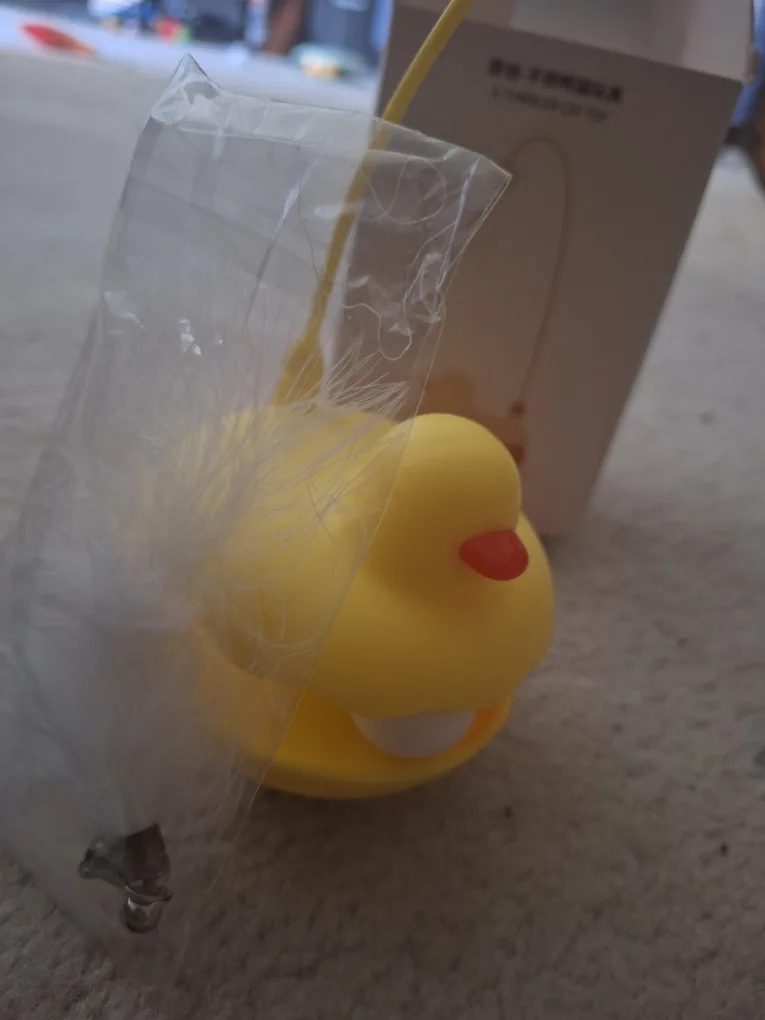 NEW Yellow Tumbler Cat Toy with Feather 😻 image indicator(3)