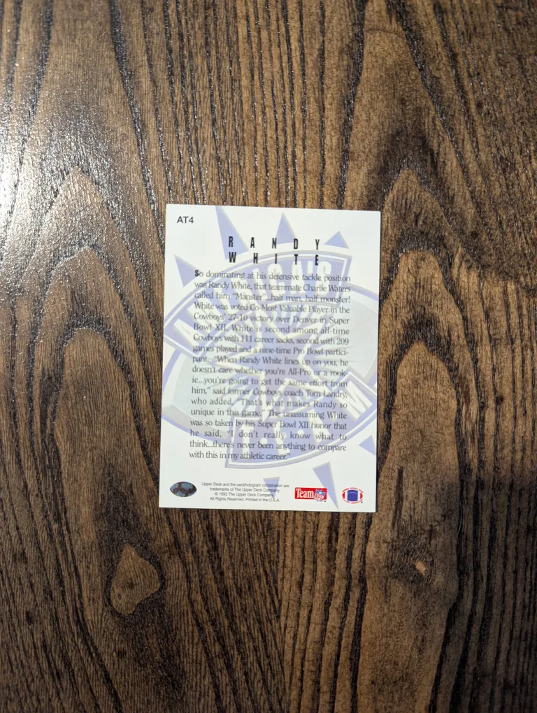 Randy White 1992 Upper Deck Football Card image indicator(2)