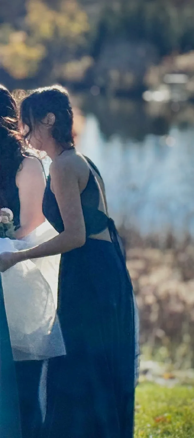 Azazie Evalleen Dark Navy Bridesmaid Dress image indicator(2)