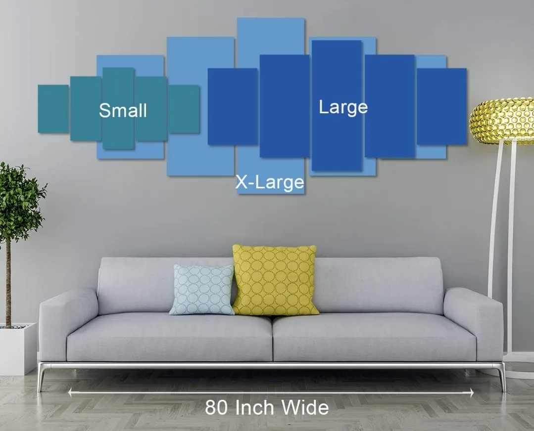 Gamer Neon Symbol Canvas Wall Art – 5 Piece Set, Large & Small image indicator(8)