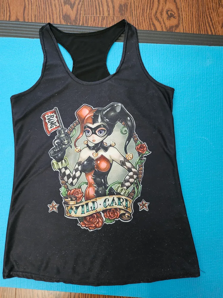 Harley Quinn 'Wild Card' Racerback Tank Top thumbnail