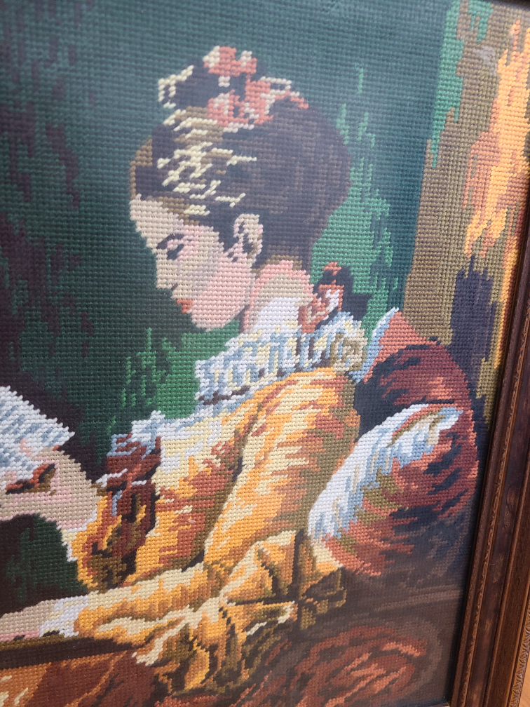 Vintage Framed Needlepoint Art - photo 2