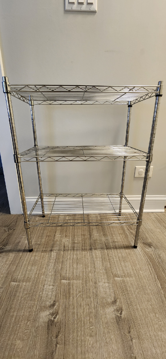 3-Tier Adjustable Metal Wire Shelving Unit - photo 3