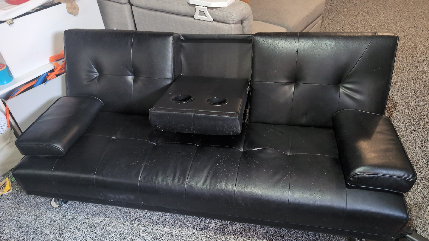 Black Futon Sofa Bed - photo 2