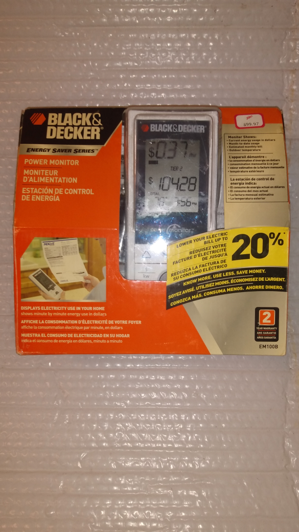 Black & Decker Energy Saver Power Monitor EM100B