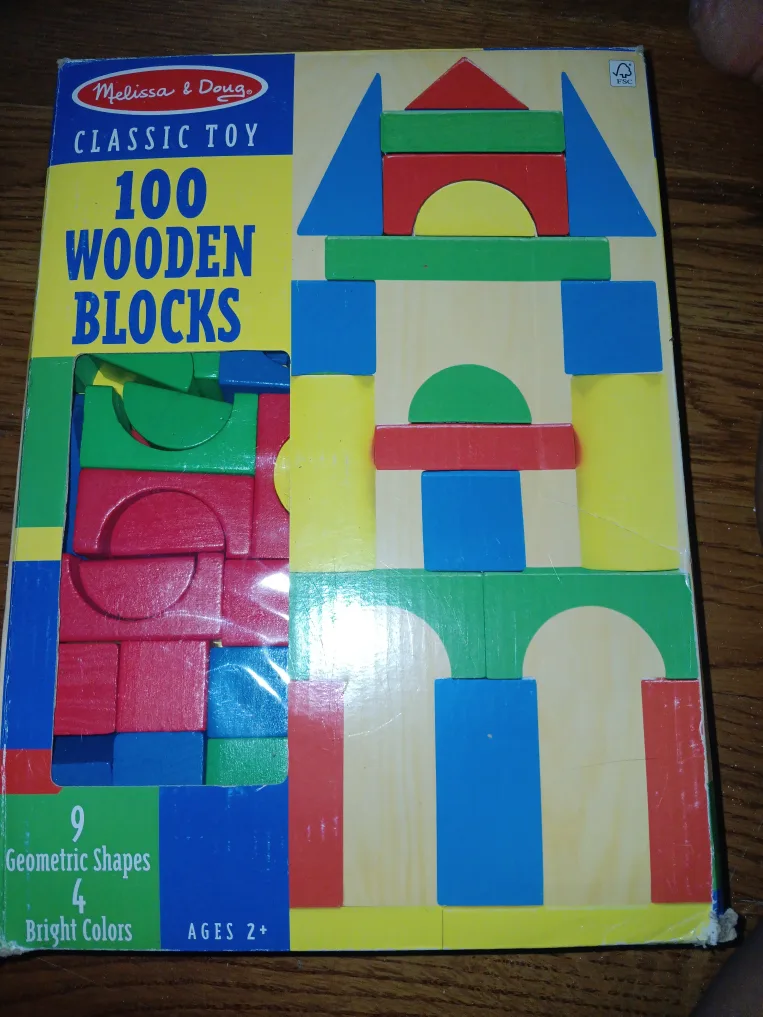 Melissa & Doug 100 Wooden Blocks Classic Toy thumbnail
