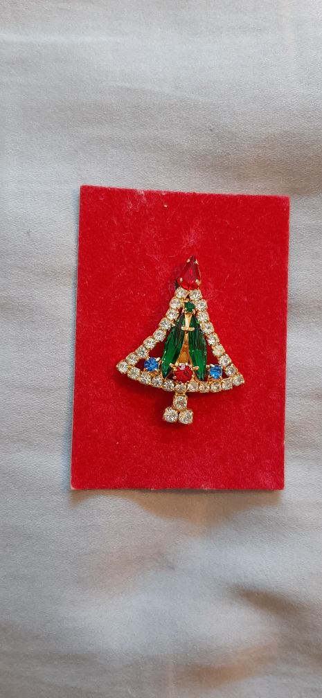 Christmas Tree Rhinestone Brooch - photo 2