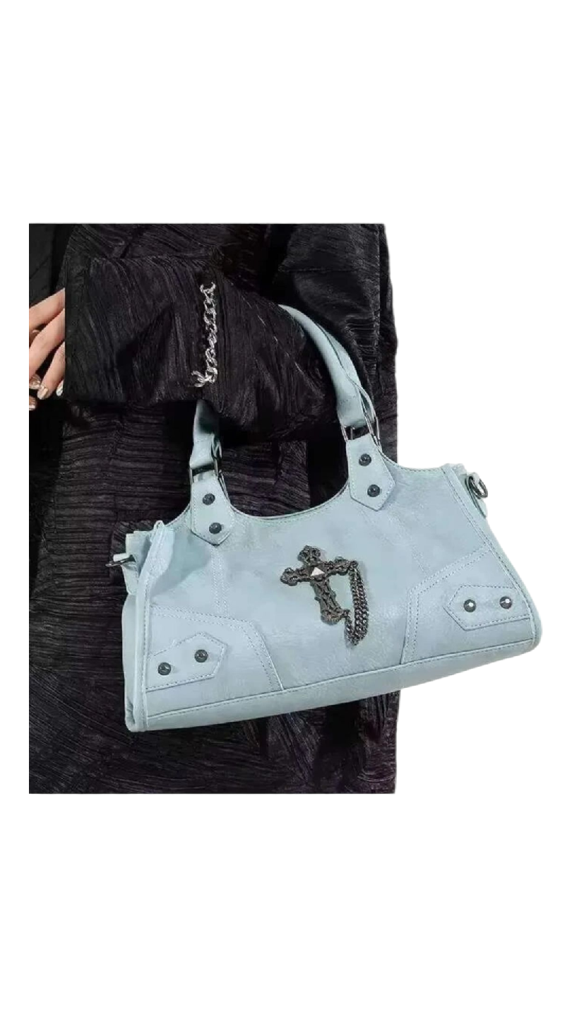 Light Blue Purse with Cross Charm - photo 2