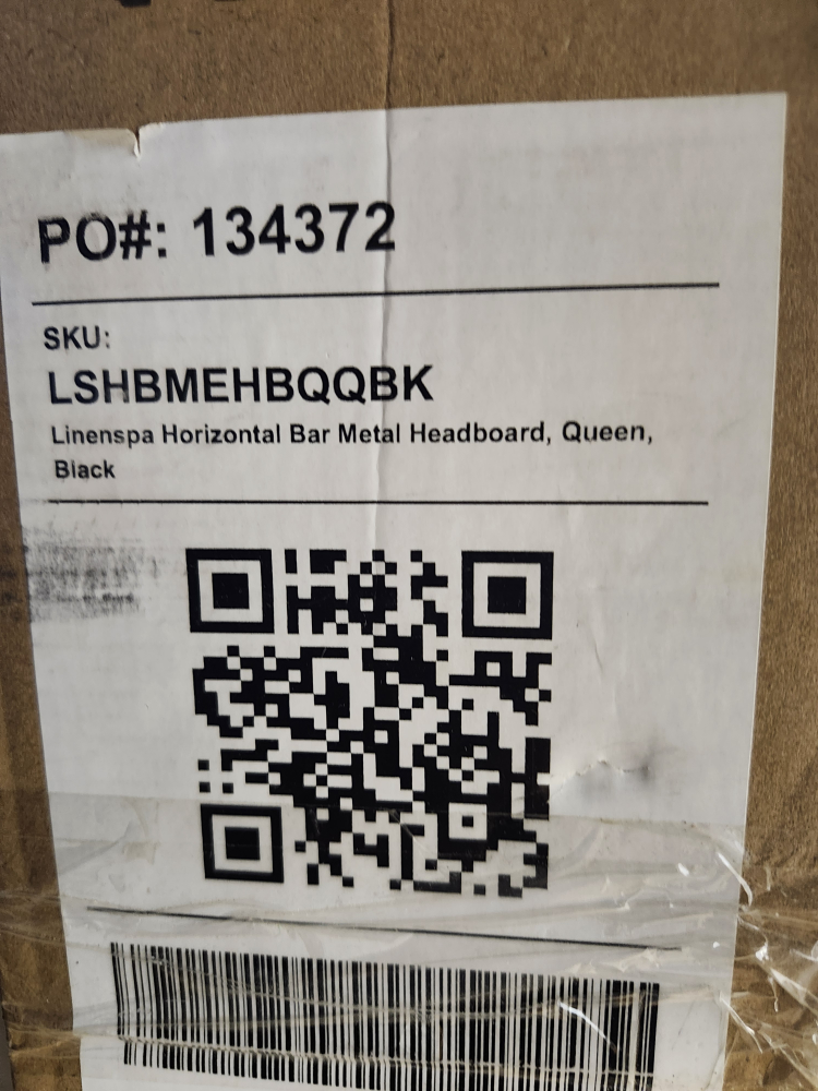 Linenspa Queen Horizontal Bar Metal Headboard - Black - photo 2