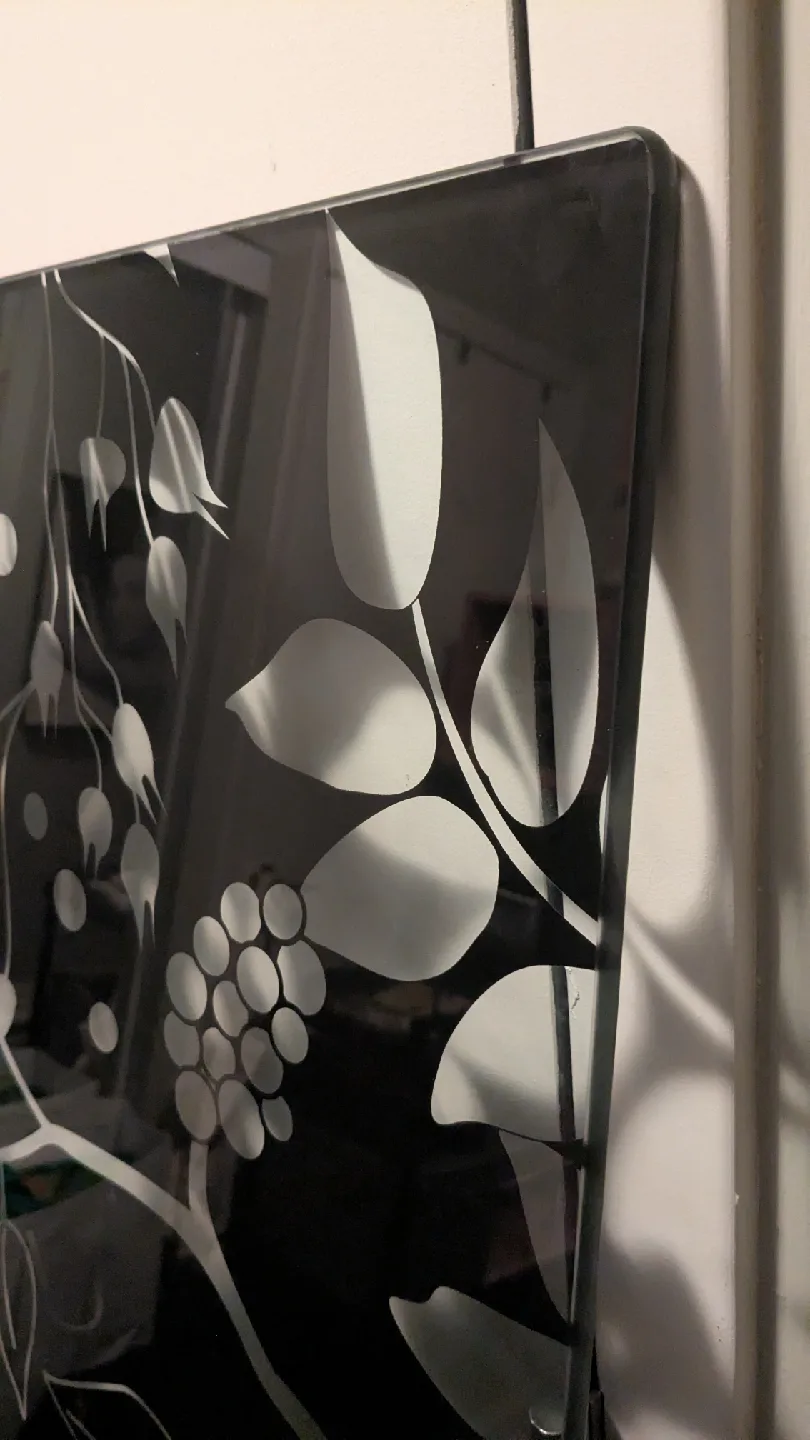 Dining table with glass top and 2 chairs image indicator(5)