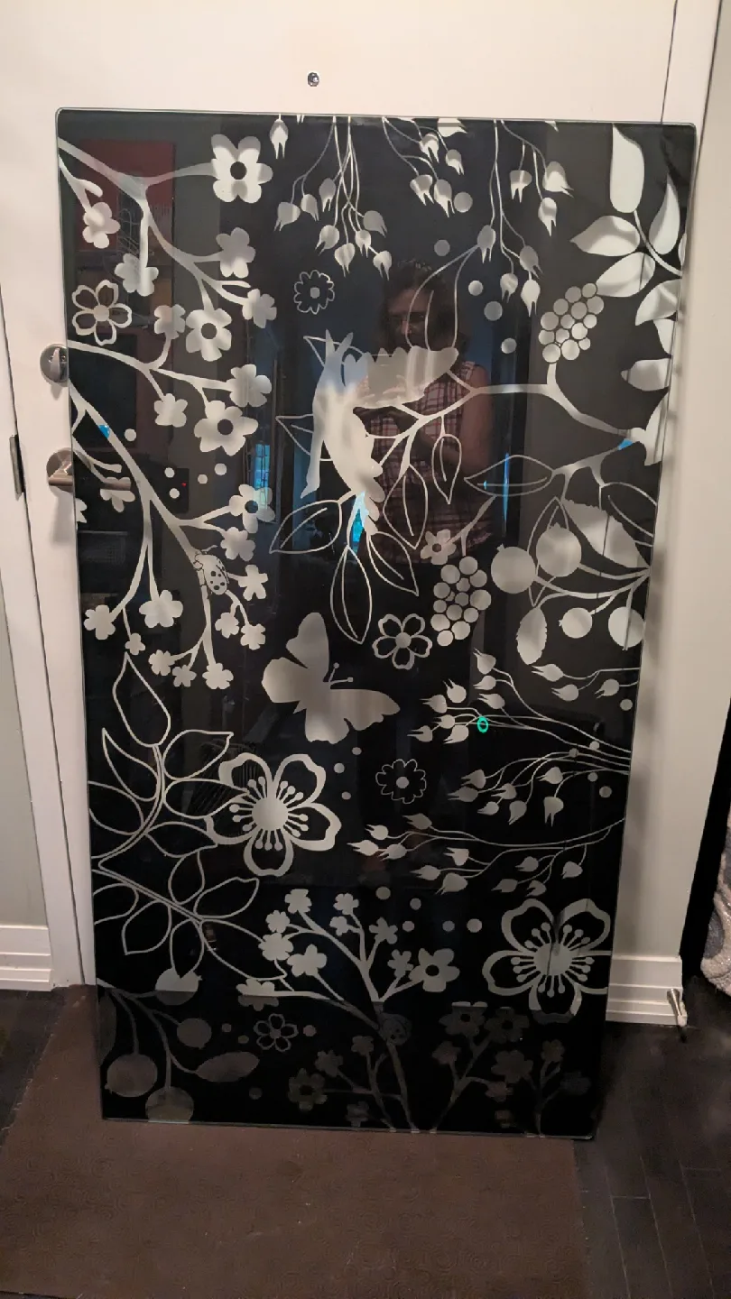 Dining table with glass top and 2 chairs image indicator(6)