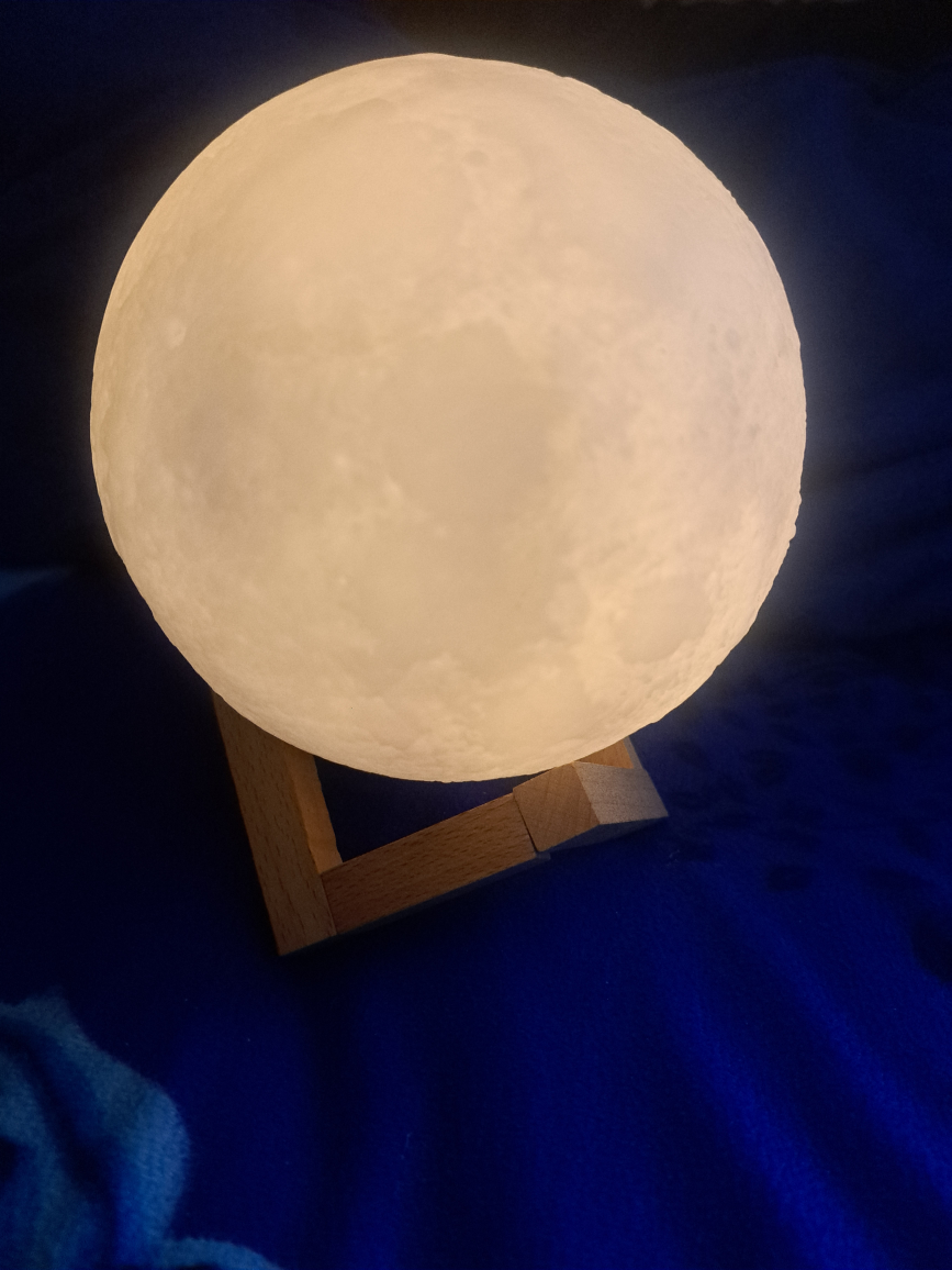 Moon Lamp with Wooden Stand - photo 2