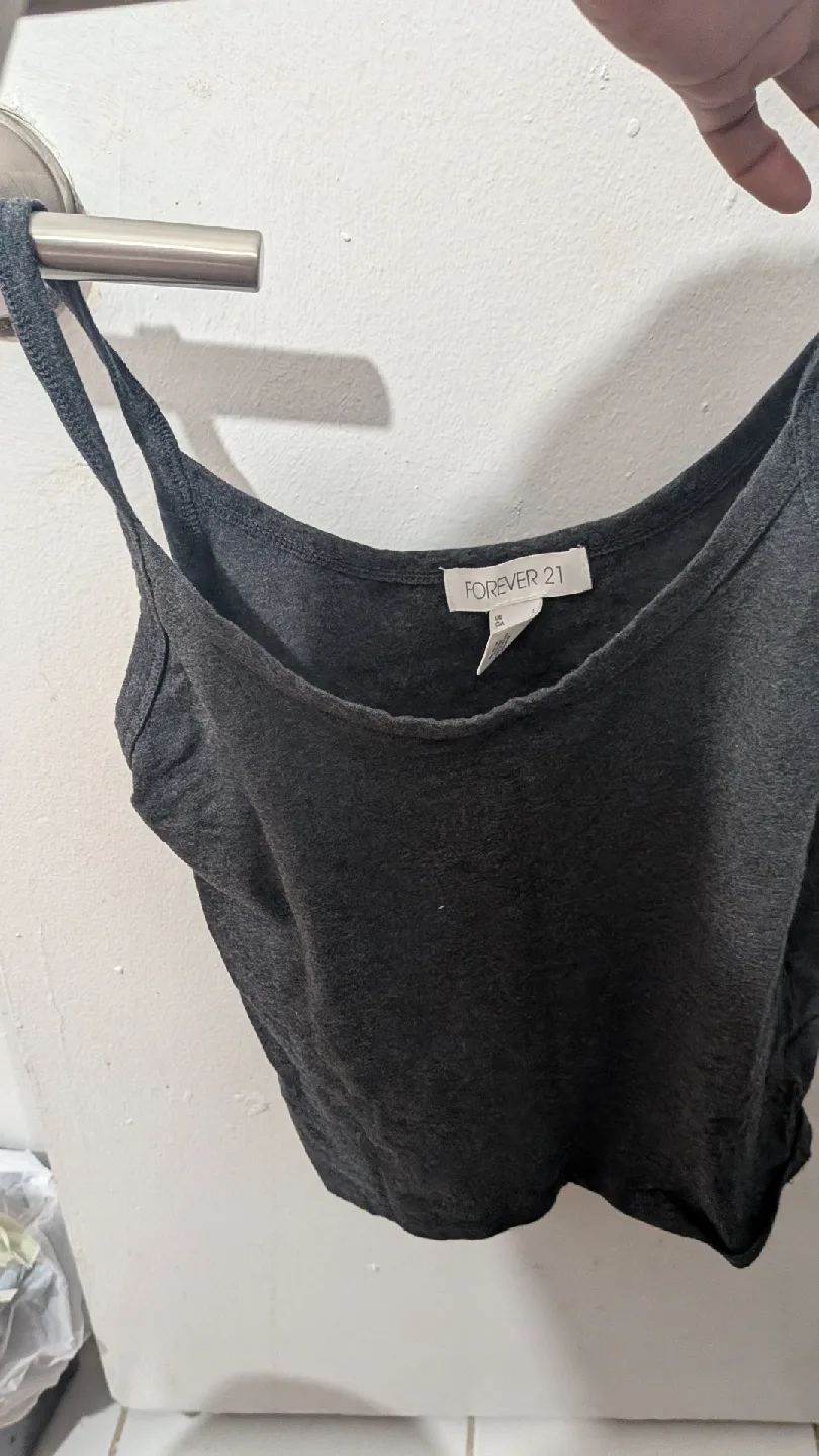 Forever 21 Gray Tank Top - Size L thumbnail