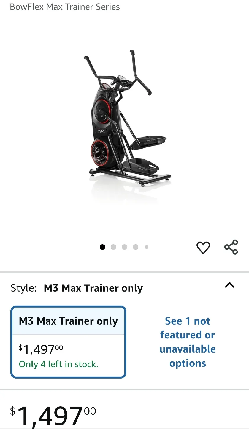 Bowflex M3 Max Elliptical Trainer image indicator(7)