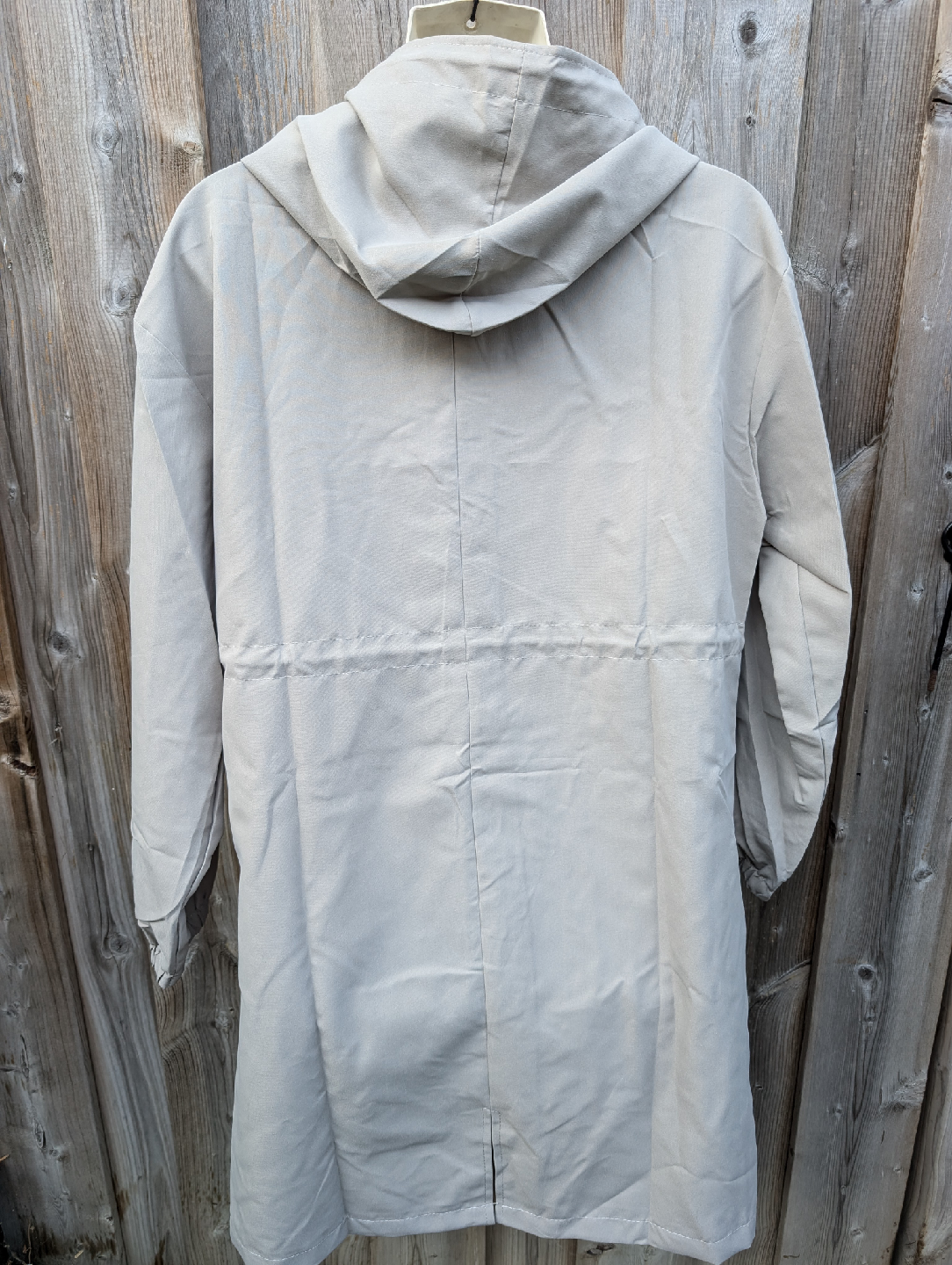 Beige Hooded Rain Coat New, not worn sml/med - photo 3