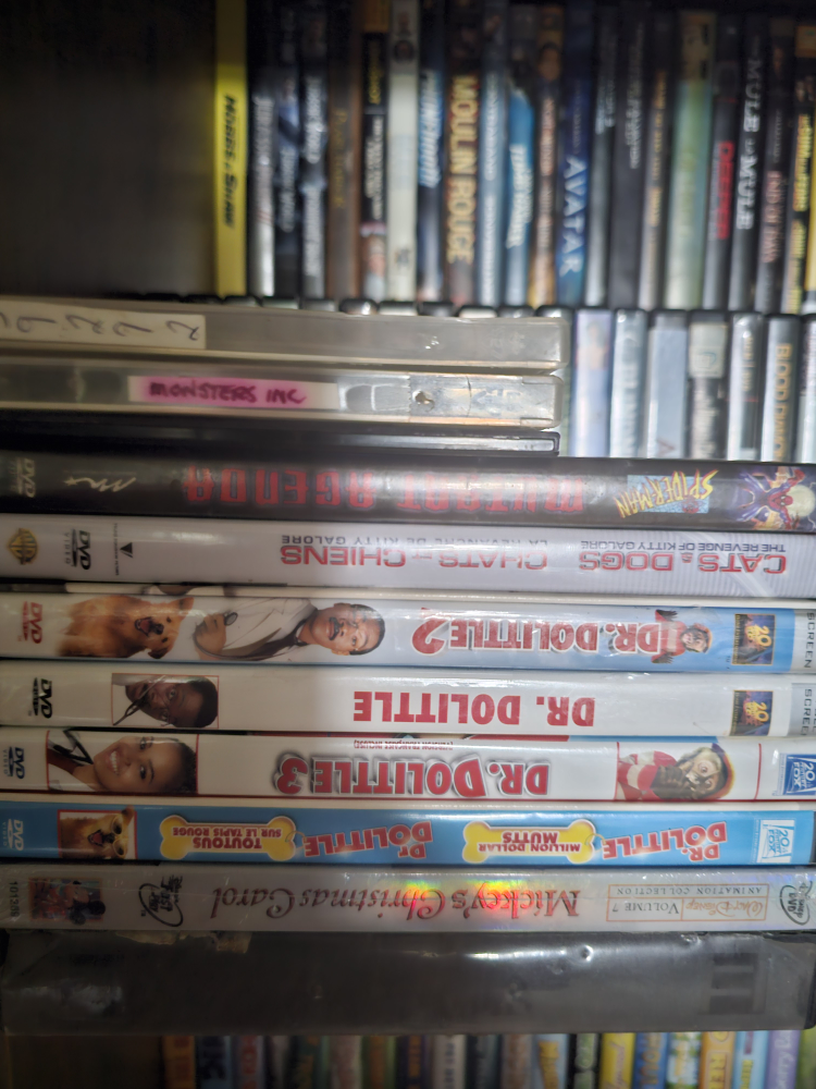 kid's dvds over 80 here