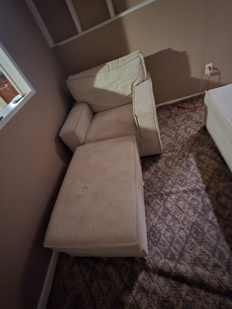 Beige Sofa bed, chair & Ottoman - photo 2