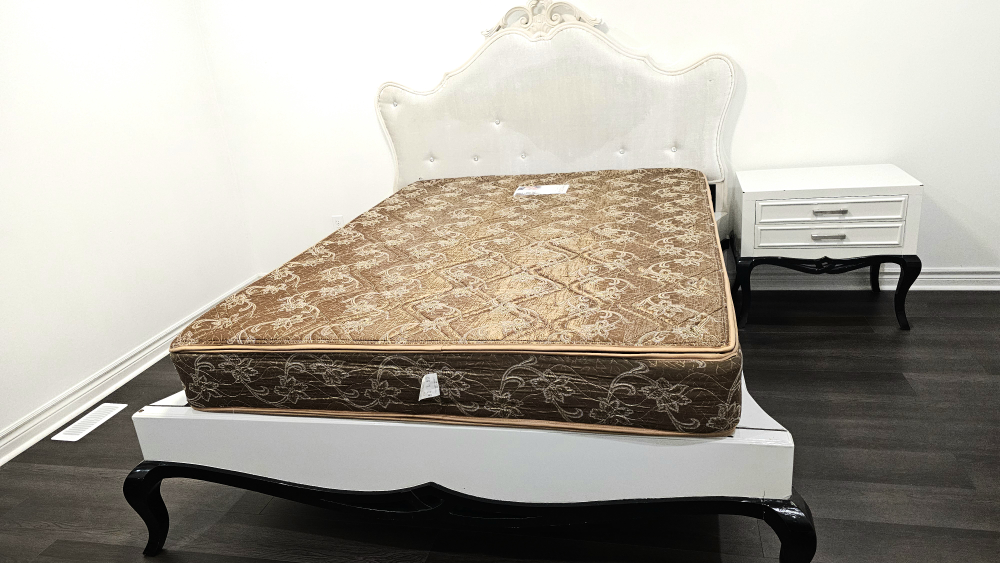 MOVING SALE:Antique Style Bed Frame with Mattress - photo 2