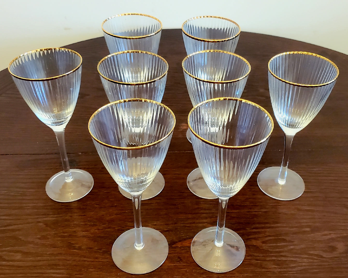 Everly Quinn Gold Rimmed Wine Glasses (Set of 8)