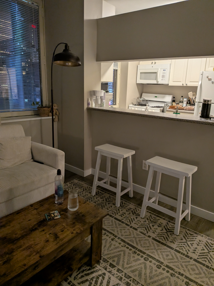 White Bar Stools - Set of 2