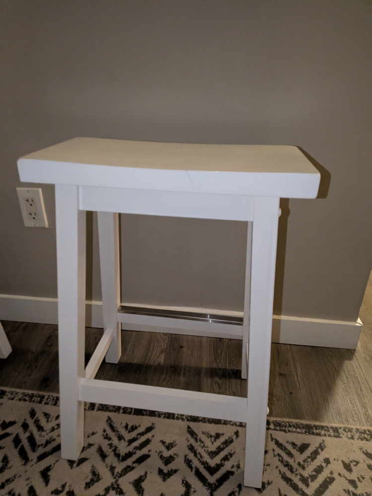 White Bar Stools - Set of 2 - photo 2