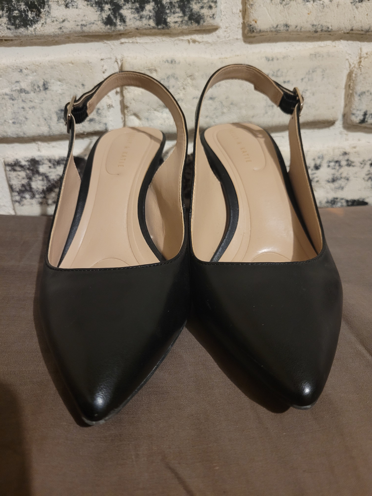 Kelly & Katie Black Slingback Heels - photo 2