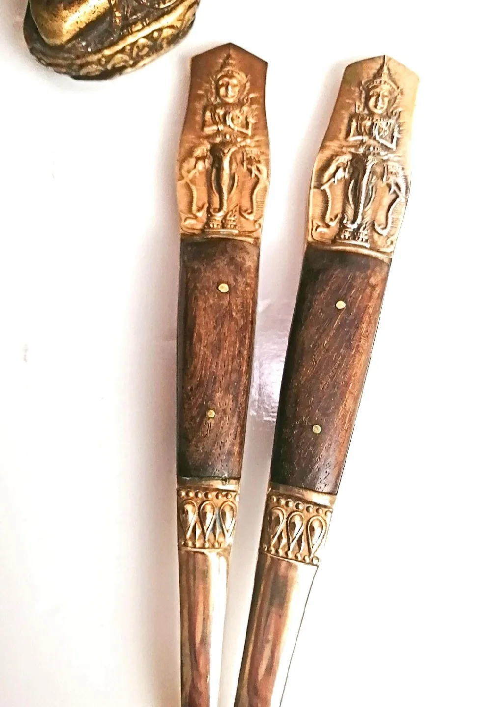 Bronze Nickel Serving Utensils ~ Salad Servers image indicator(5)