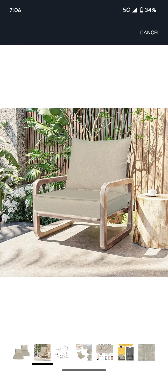 Outdoor Chair Cushions - Water Repellent image indicator(2)