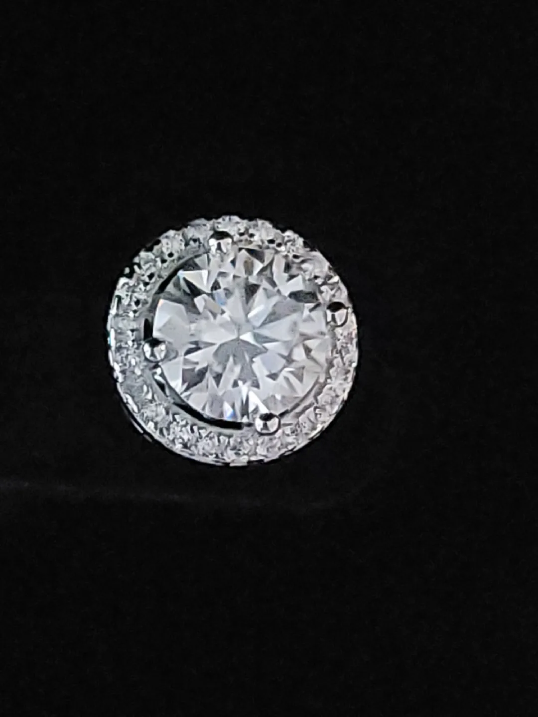 Halo Moissanite 2.0ct VVS1 Earrings image indicator(2)