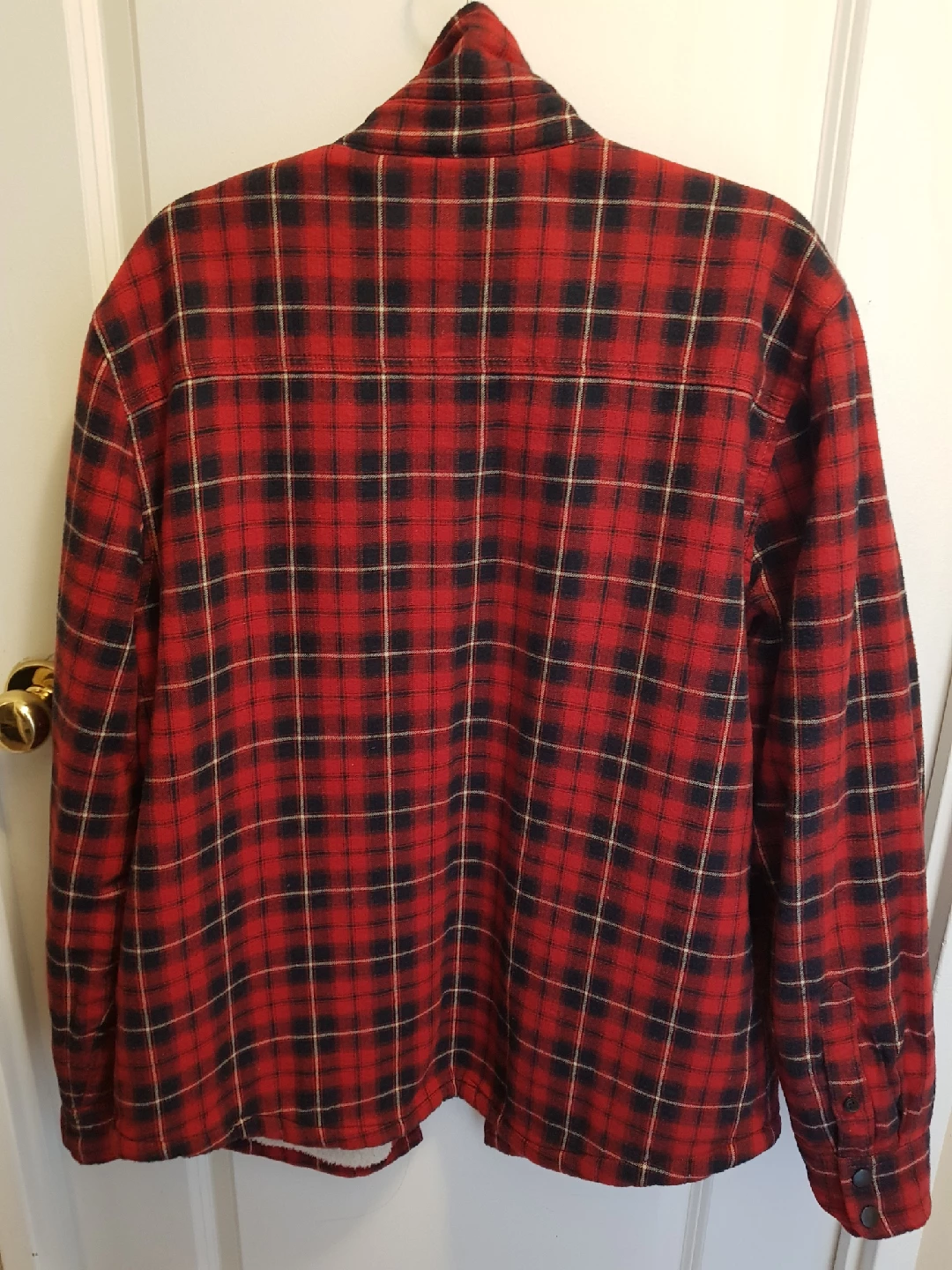 Lucky Brand L/G Red Plaid Sherpa Lined Shirt Jacket - photo 3