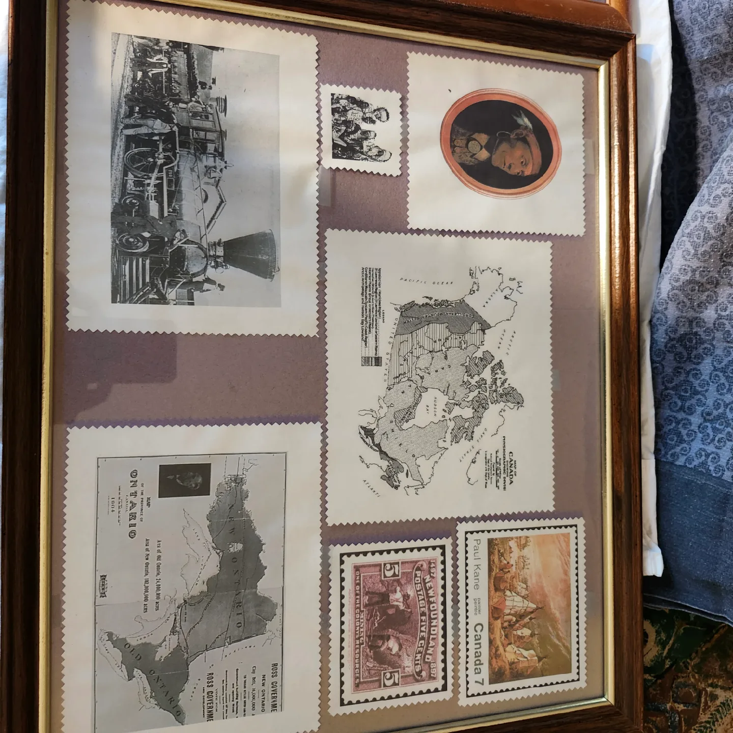 Framed Oversided Canadian Stamp Collection image indicator(6)