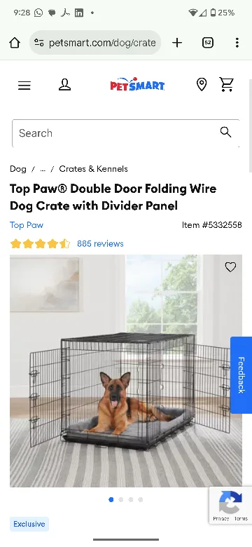 Double Door Folding Wire Dog Crate image indicator(2)