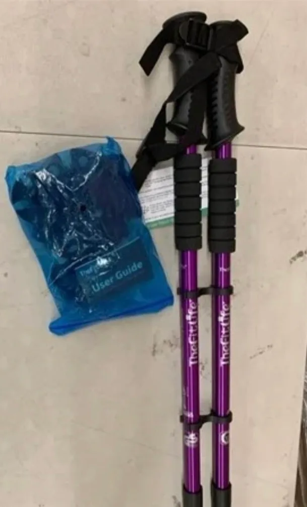 New TheFitLife Nordic Walking Trekking Poles - Purple image indicator(3)