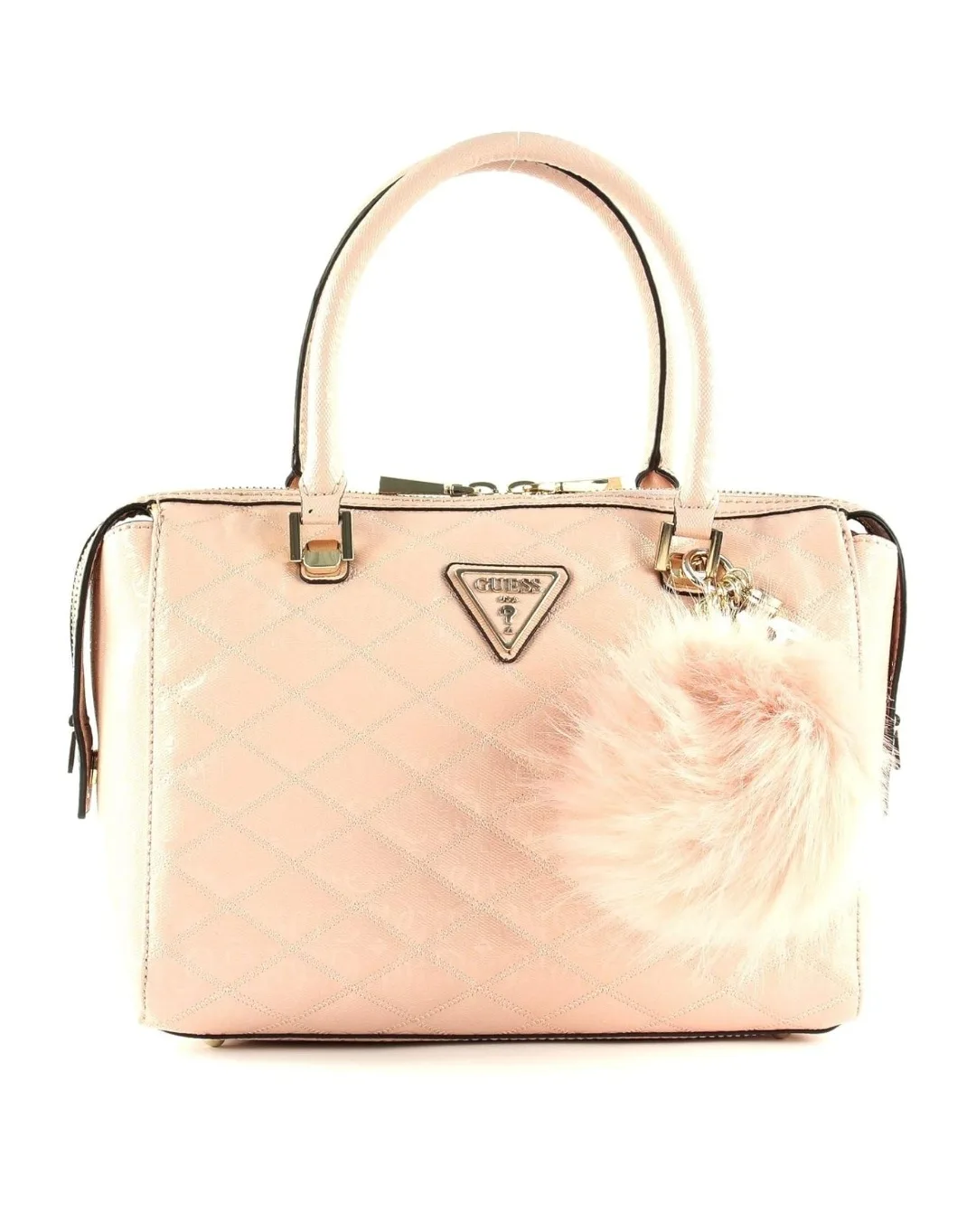 Guess Satchel Bag - Quilted Pale Pink thumbnail