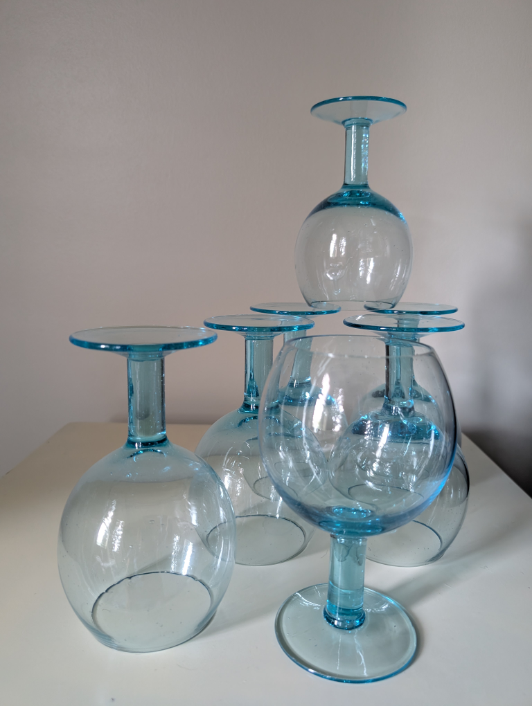Set of 7 Sea Blue Vintage Glasses 🥕 - photo 2