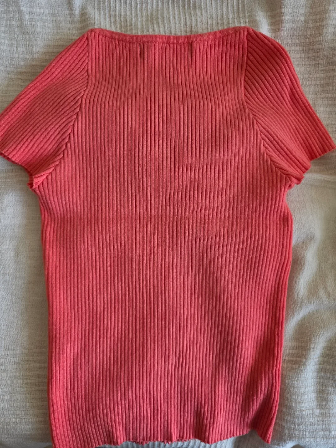 Vero Moda Coral Ribbed Top - Size XS image indicator(7)