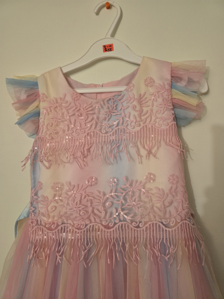 Girls' Pink Rainbow Dress - Size 8-10 - photo 3