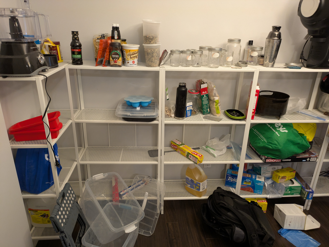 White wire Ikea shelving units
