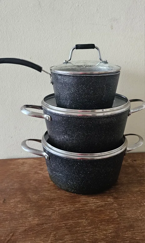 Lagostina Black Speckled Cookware Set image indicator(3)