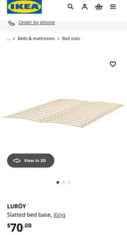 ikea Luroy King size slatted bed base image indicator(3)