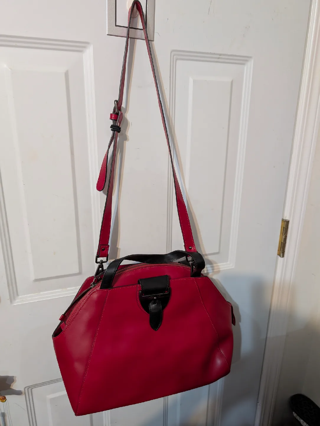 Nicoli Italian Leather Medium Handbag - 16" wide x 9 1/2" length image indicator(2)