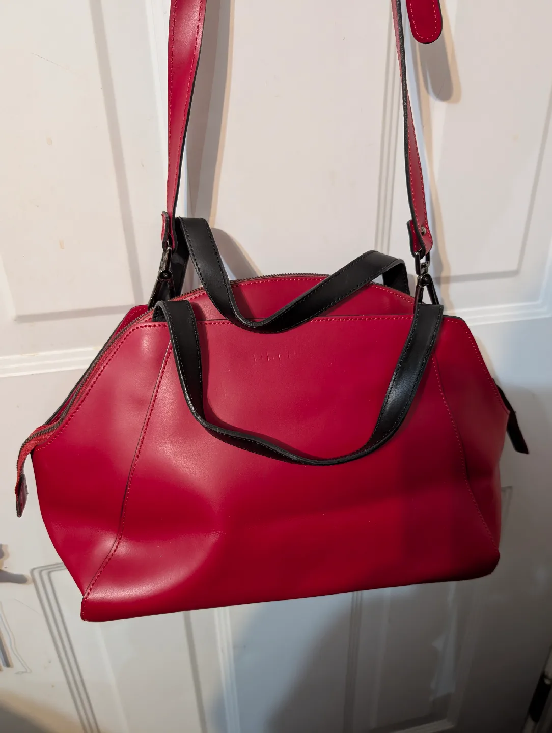 Nicoli Italian Leather Medium Handbag - 16" wide x 9 1/2" length image indicator(7)