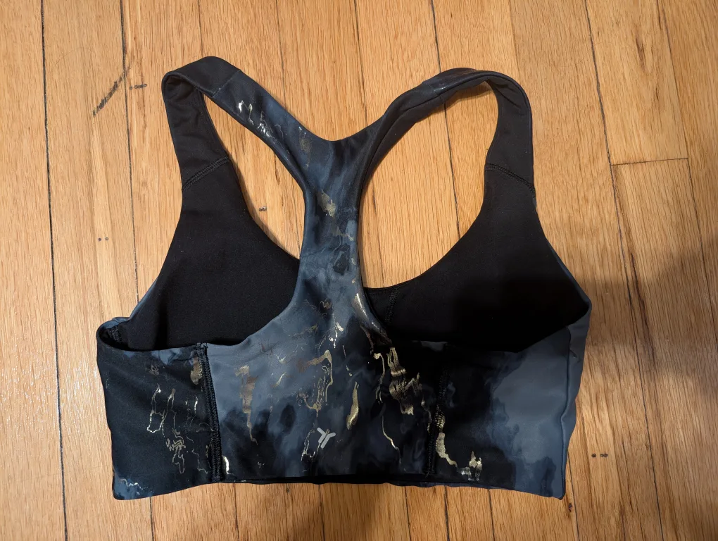 old Navy small Black Marble Gold Accent Activewear Set image indicator(2)